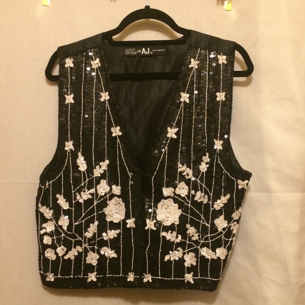 AJ Black sequin vest